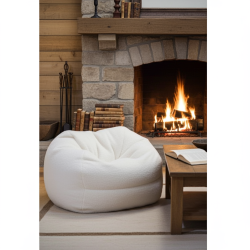 Peluş Armut Koltuk – Kuzu Yünü Tarzında | Konforlu ve Şık