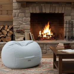 Peluş Armut Koltuk – Kuzu Yünü Tarzında | Konforlu ve Şık