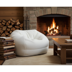 Peluş Armut Koltuk – Kuzu Yünü Tarzında | Konforlu ve Şık