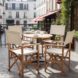 Rejisör Sandalyesi Ahşap – Katlanabilir ve Dayanıklı Tasarım