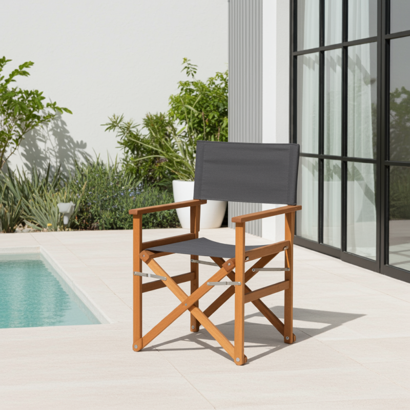 Rejisör Sandalyesi Ahşap – Katlanabilir ve Dayanıklı Tasarım