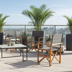 Rejisör Sandalyesi Ahşap – Katlanabilir ve Dayanıklı Tasarım