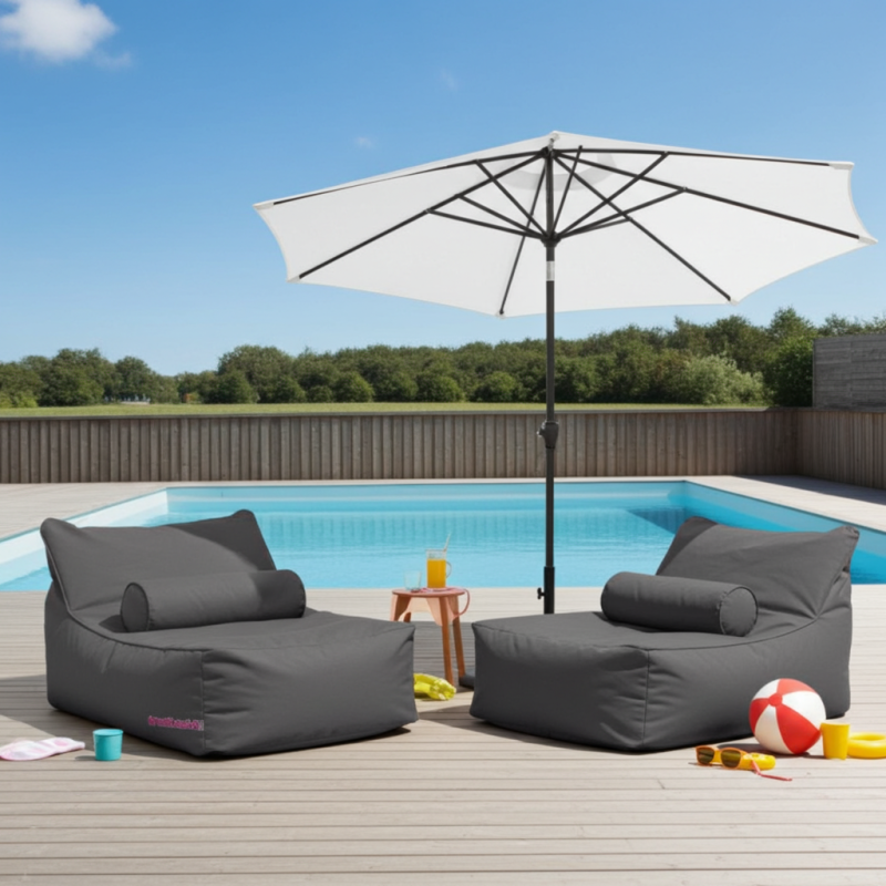 Spor Şezlong Armut Koltuk (+Silindir Yastık) | Konforlu Dinlenme & Şık Tasarım