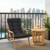 Ahşap Sezlong Sandalye Katlanır Minderli | Bahçe & Teras Rahatlığı
