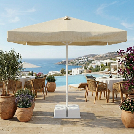 Kare Bahçe Şemsiyesi 3x3m | İpli Alüminyum Şemsiye Modelleri